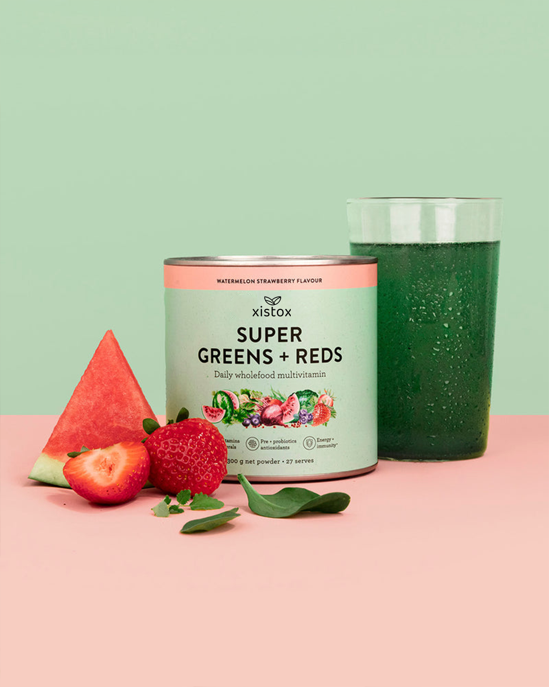 Xistox Super Greens + Reds Watermelon Strawberry